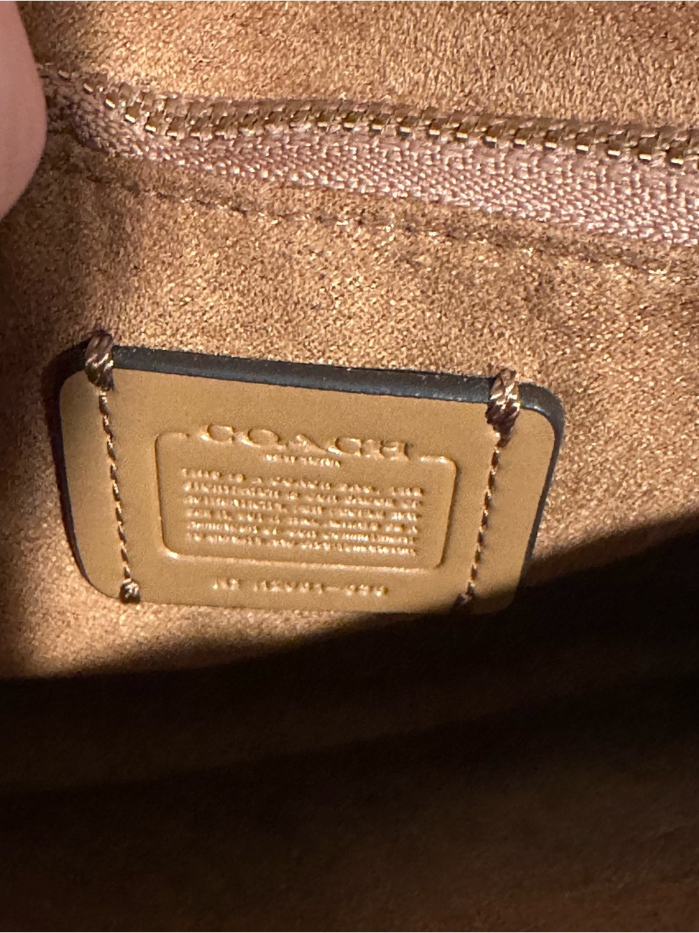 Coach Cream Pebbled Leather Satchel with Gold 'C' Turnlock - Picture 15 of 16